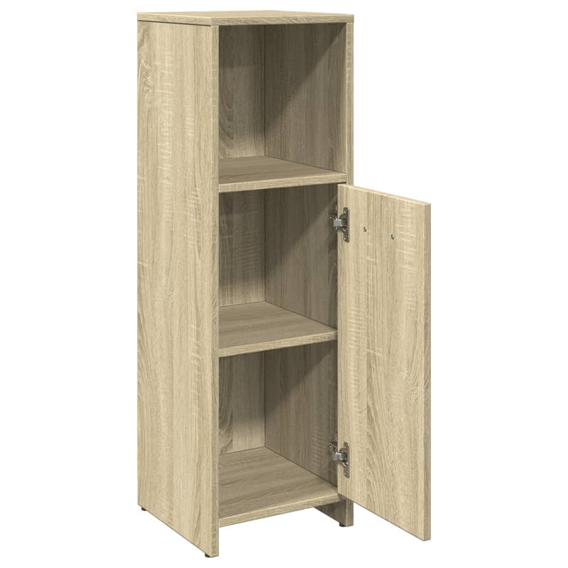 Badezimmerschrank Sonoma-Eiche 30x30x95 cm Holzwerkstoff