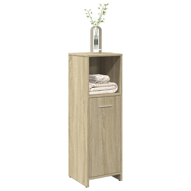 Badezimmerschrank Sonoma-Eiche 30x30x95 cm Holzwerkstoff