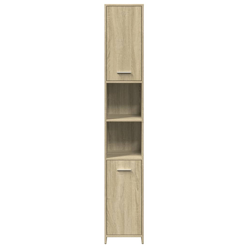 Badezimmerschrank Sonoma-Eiche 30x30x183,5 cm Holzwerkstoff