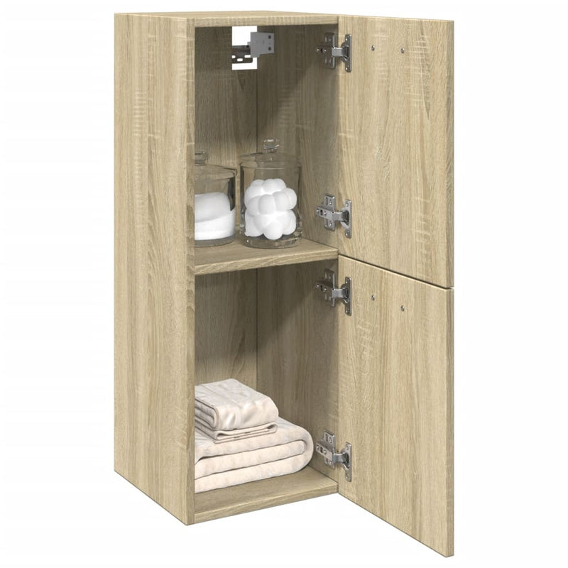 Badezimmerschrank Sonoma-Eiche 30x30x80 cm Holzwerkstoff