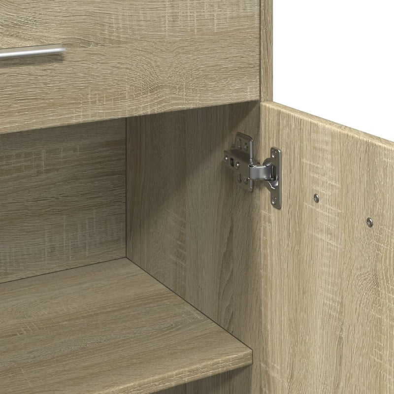 Badezimmerschrank Sonoma-Eiche 60x33x80 cm Holzwerkstoff