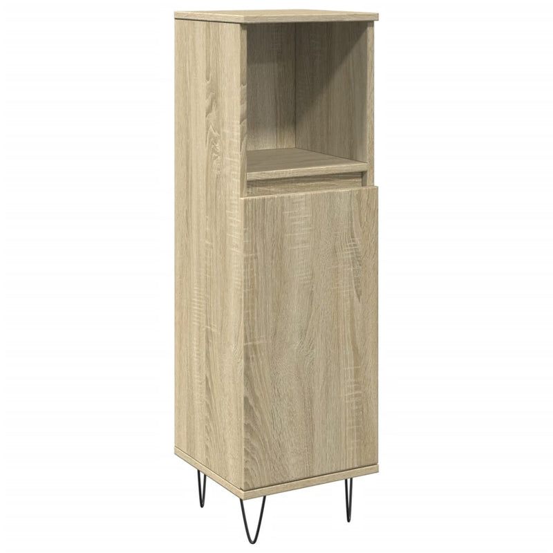 Badschrank Sonoma-Eiche 30x30x100 cm Holzwerkstoff