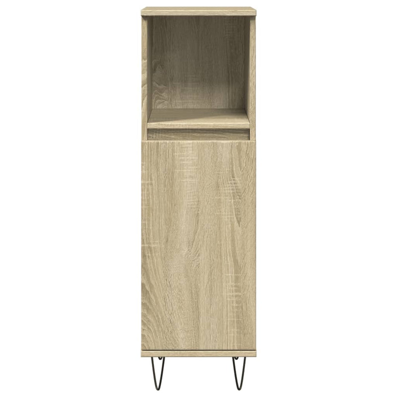 Badschrank Sonoma-Eiche 30x30x100 cm Holzwerkstoff