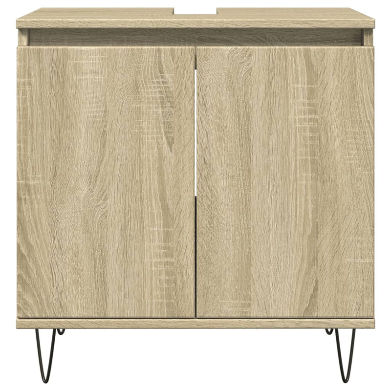 Badschrank Sonoma-Eiche 58x33x60 cm Holzwerkstoff