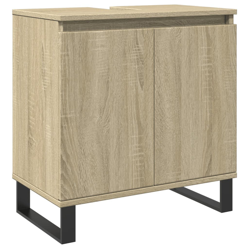 Badschrank Sonoma-Eiche 58x33x60 cm Holzwerkstoff