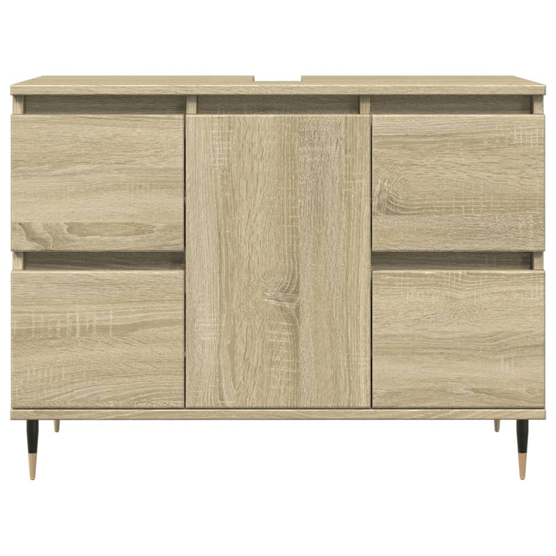 Badschrank Sonoma-Eiche 80x33x60 cm Holzwerkstoff