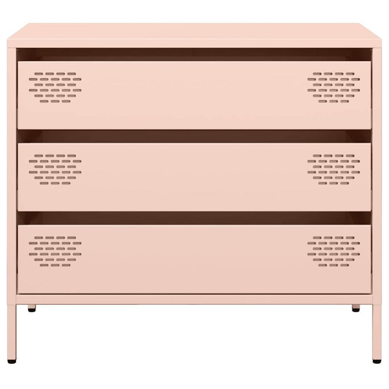 Sideboard Rosa 68x39x58,5 cm Kaltgewalzter Stahl