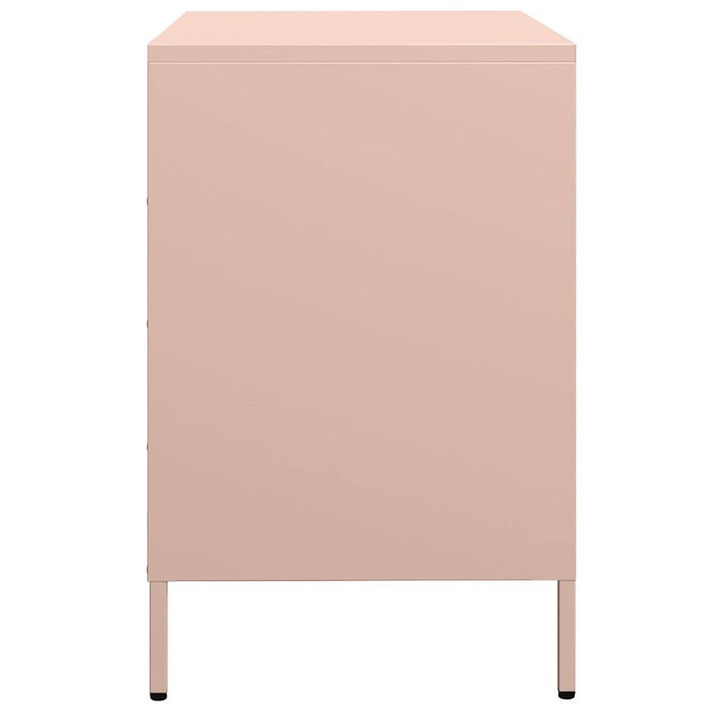 Sideboard Rosa 68x39x58,5 cm Kaltgewalzter Stahl