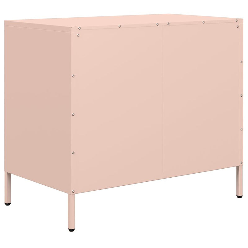 Sideboard Rosa 68x39x58,5 cm Kaltgewalzter Stahl