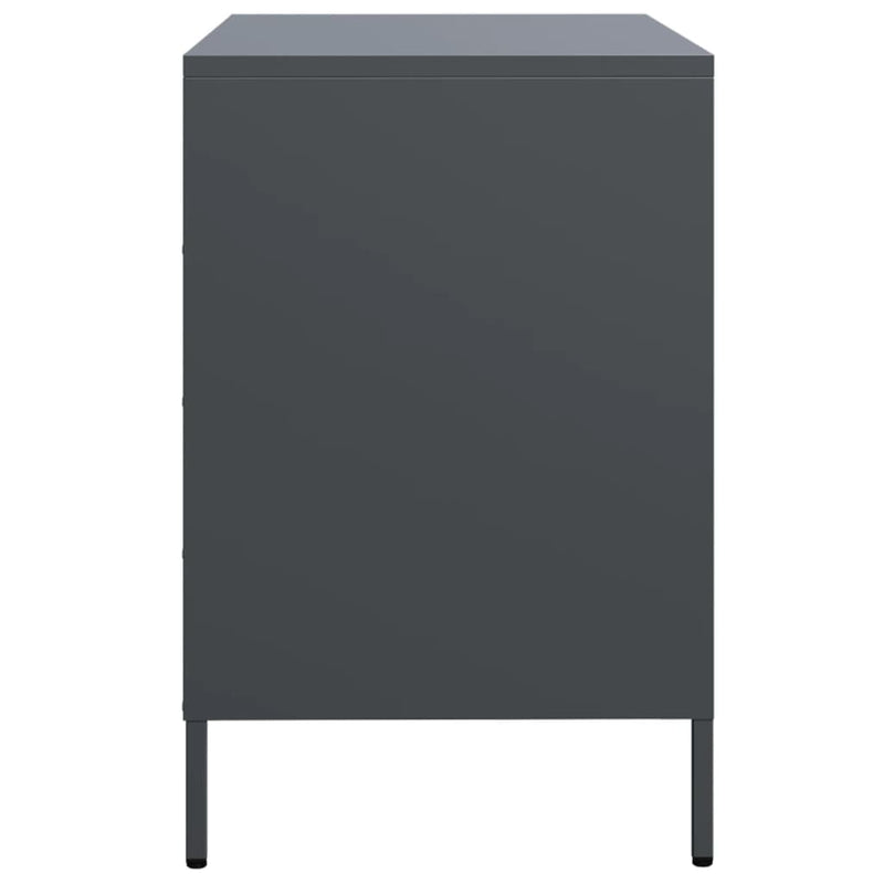 Sideboard Anthrazit 68x39x58,5 cm Kaltgewalzter Stahl