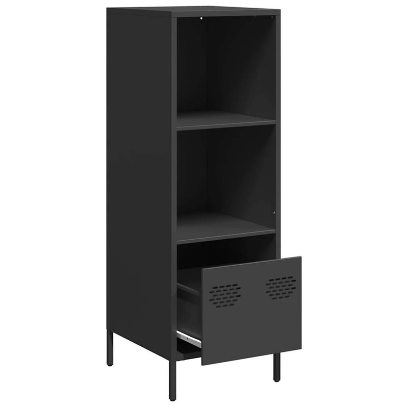 Highboard Schwarz 35x39x103,5 cm Stahl