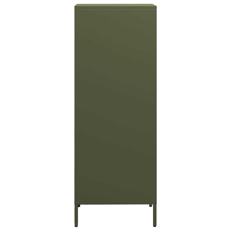 Highboard Olivgrün 35x39x103,5 cm Stahl