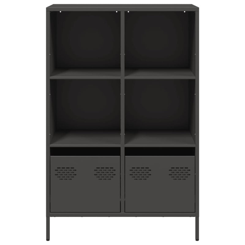 Highboard Schwarz 68x39x103,5 cm Stahl