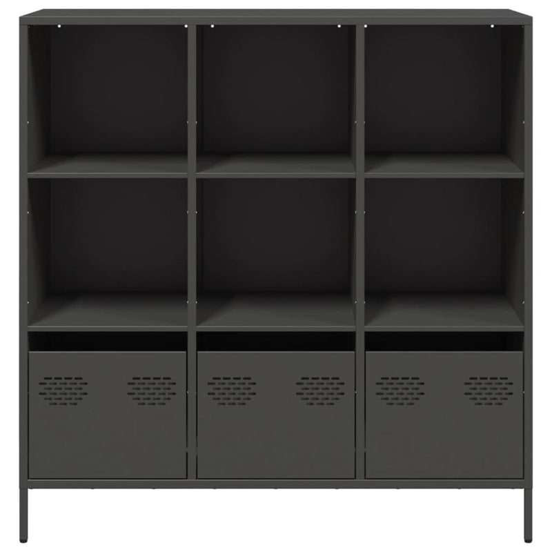 Highboard Schwarz 101,5x39x103,5 cm Stahl