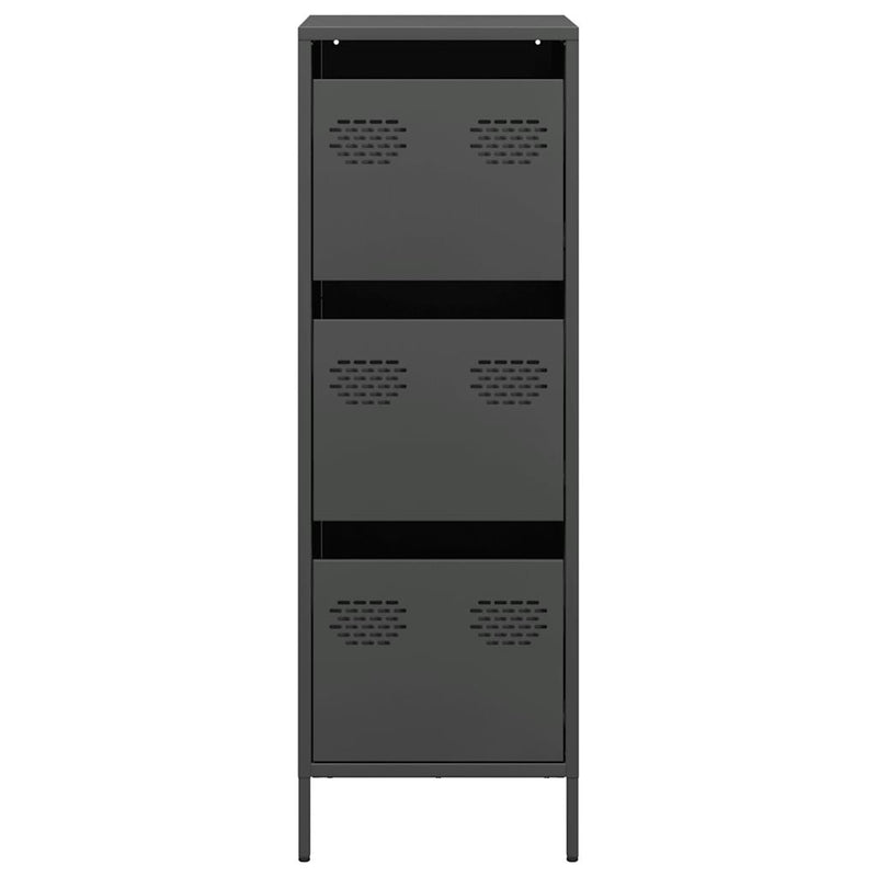 Highboard Schwarz 39x35x103,5 cm Stahl