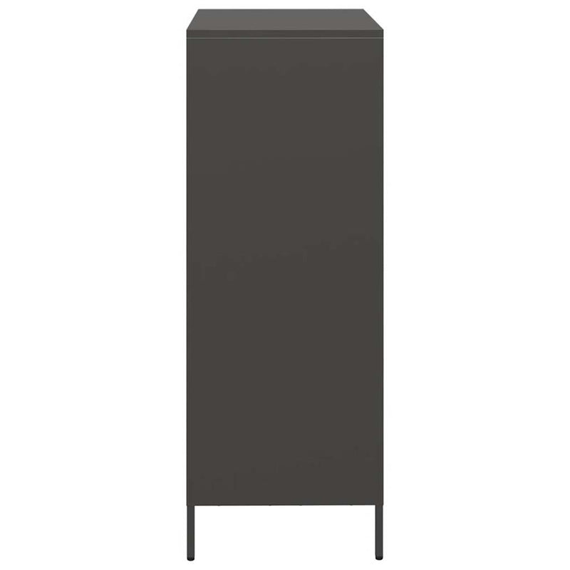 Highboard Schwarz 39x35x103,5 cm Stahl