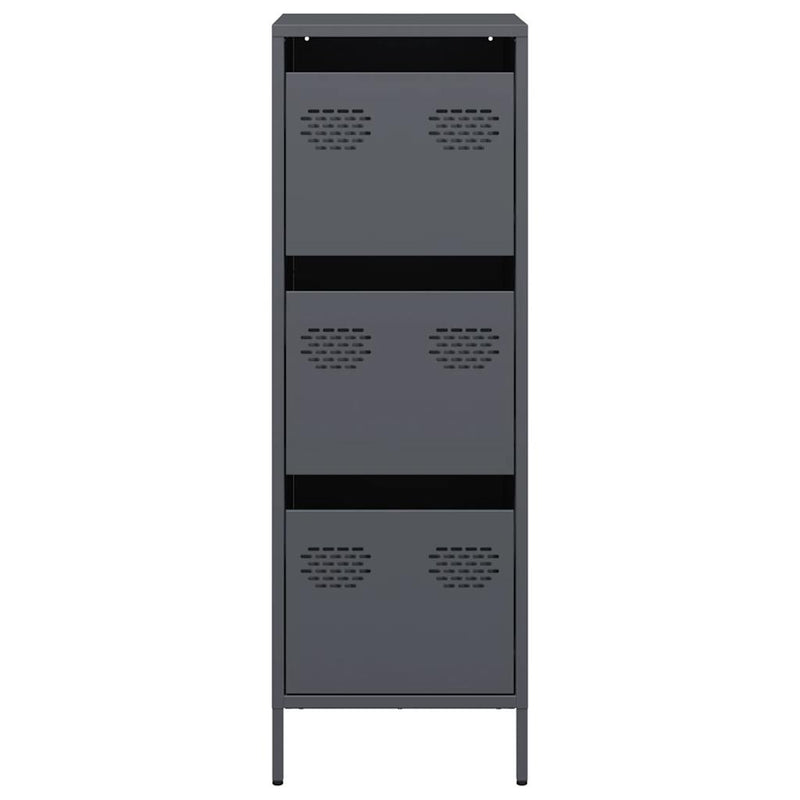 Highboard Anthrazit 39x35x103,5 cm Stahl