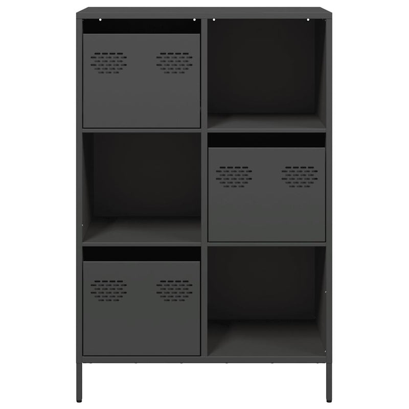 Highboard Schwarz 68x39x103,5 cm Stahl