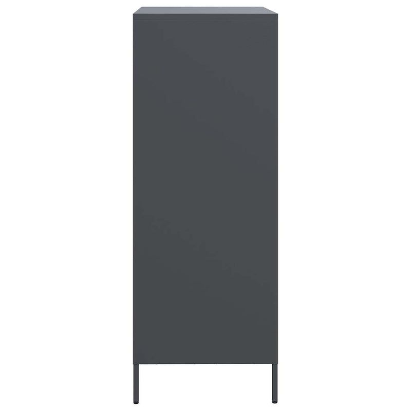 Highboard Anthrazit 68x39x103,5 cm Stahl