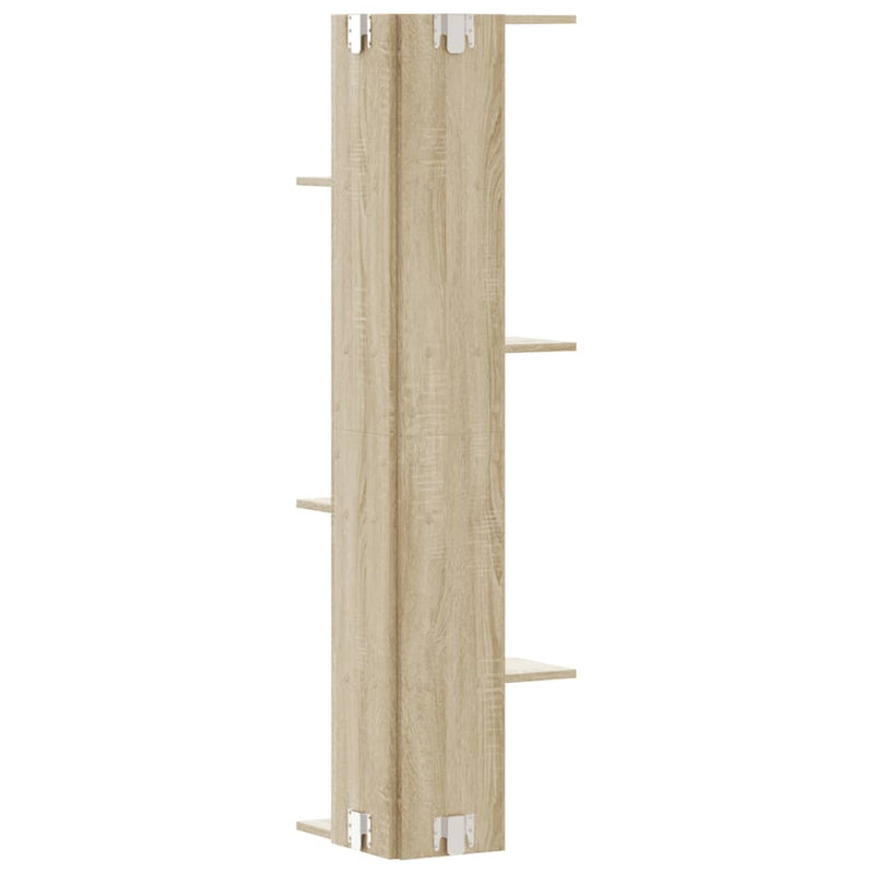 Wand-Eckregal Sonoma-Eiche 36,5x36,5x140 cm Holzwerkstoff