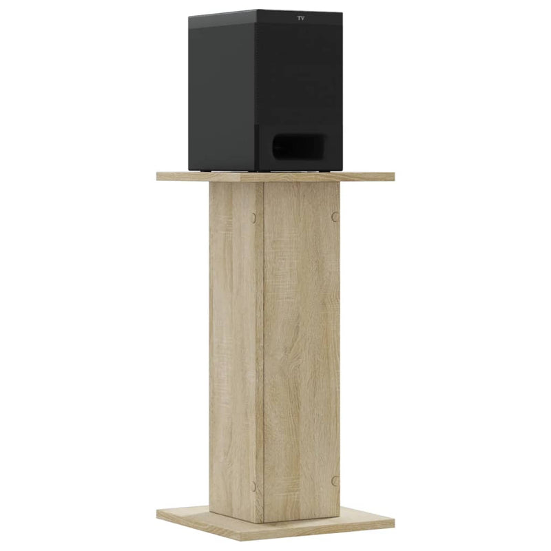 Lautsprecherständer 2Stk. Sonoma-Eiche 30x30x60cm Holzwerkstoff