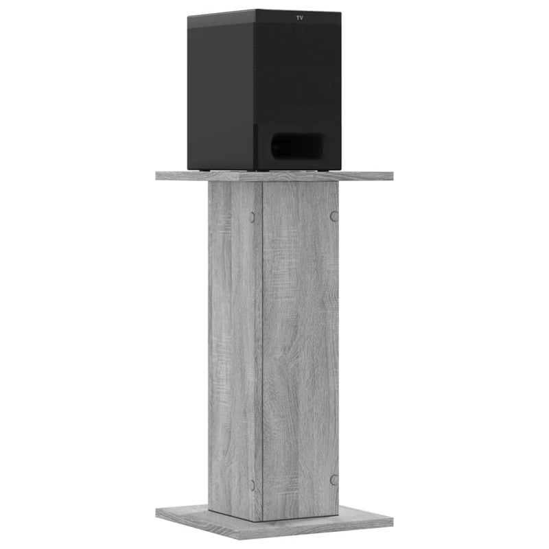 Lautsprecherständer 2 Stk. Grau Sonoma 30x30x60cm Holzwerkstoff