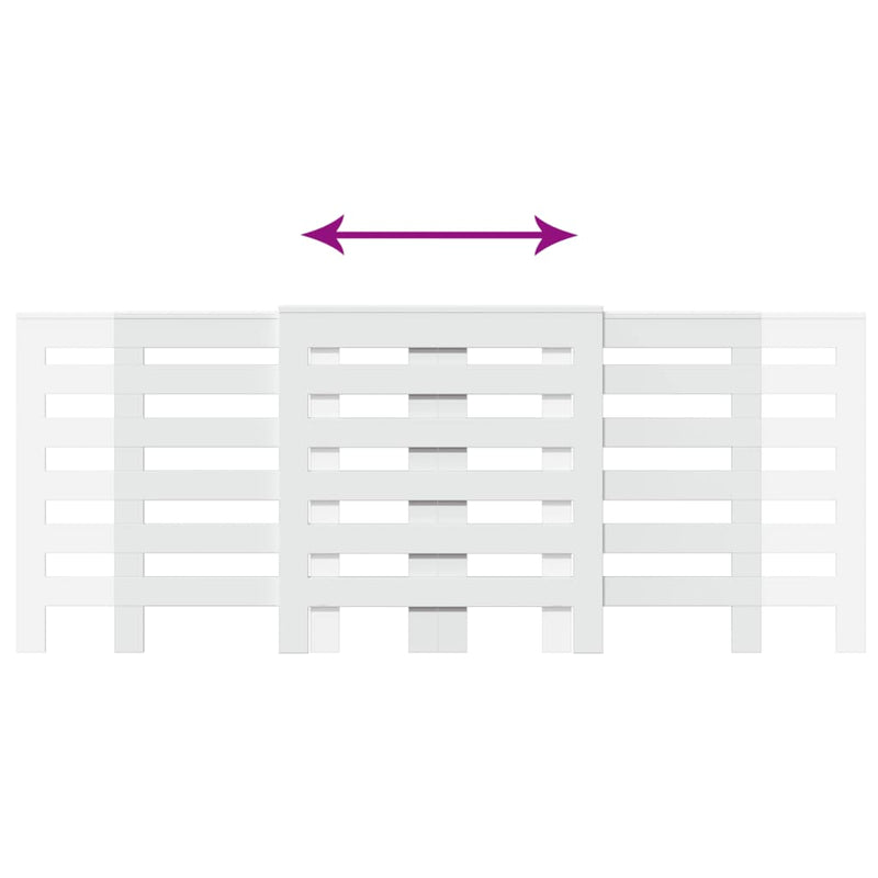 Heizkörperverkleidung Weiß 205x21,5x83,5 cm Holzwerkstoff