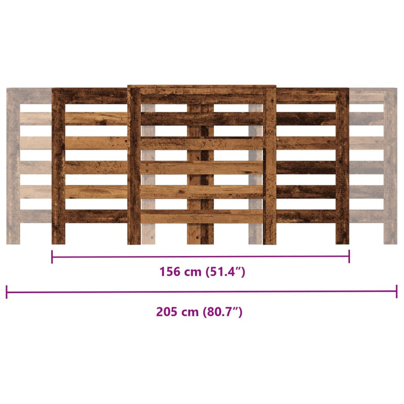 Heizkörperverkleidung Altholz-Optik 205x21,5x83,5 cm