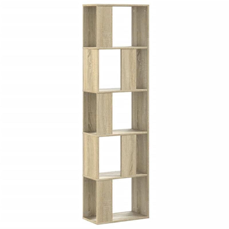 Bücherregal 5 Böden Sonoma-Eiche 45x23,5x162,5 cm Holzwerkstoff