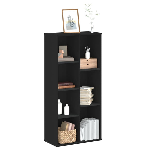 Bücherregal Schwarz 50x25x105 cm Holzwerkstoff