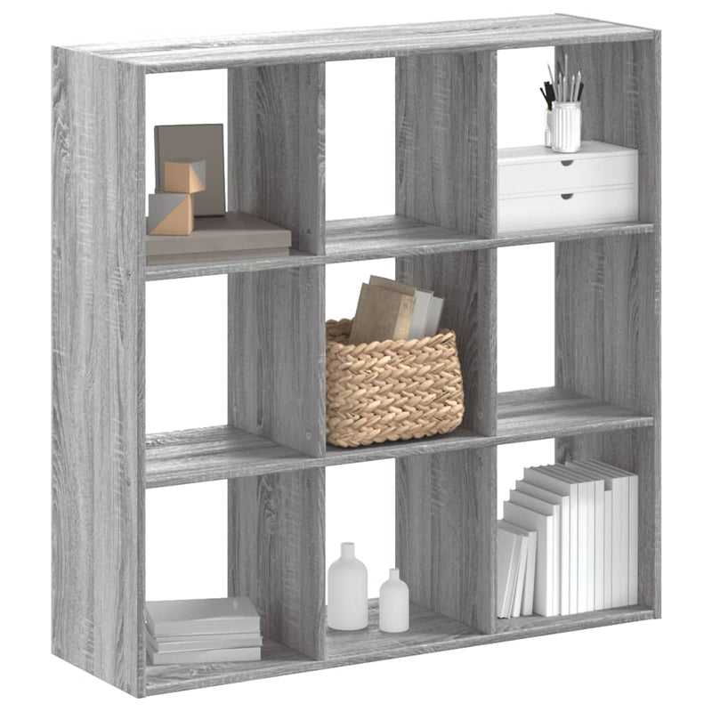 Bücherregal Grau Sonoma 102x32x102 cm Holzwerkstoff