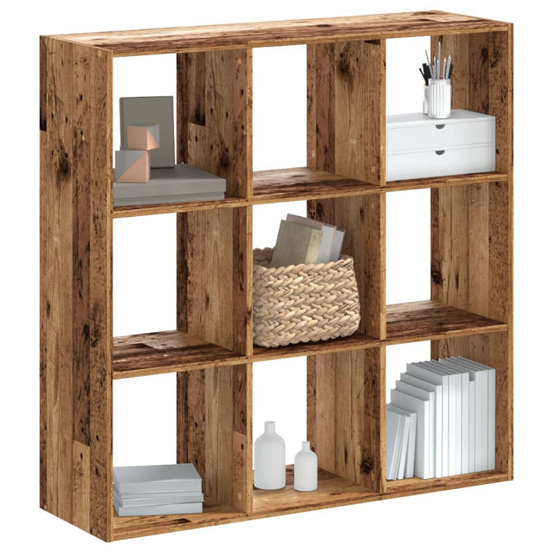 Bücherregal Altholz-Optik 102x32x102 cm Holzwerkstoff