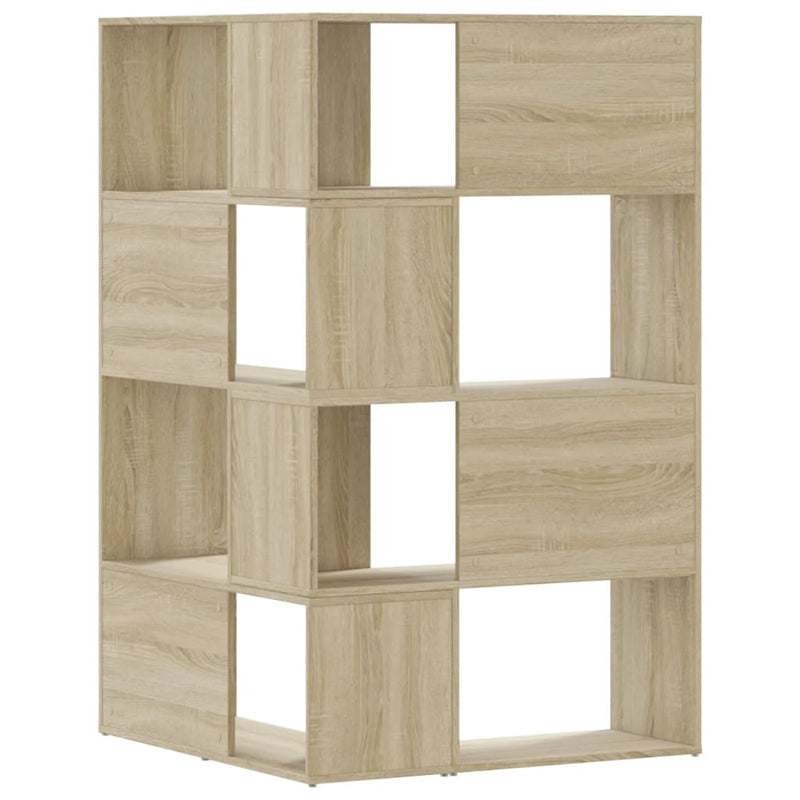 Eck-Bücherregal 4 Etagen Sonoma Eiche 85x85x140cm Holzwerkstoff