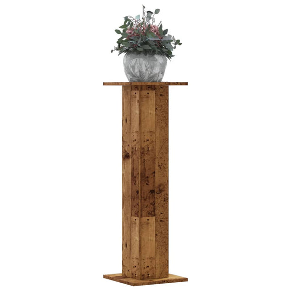 Pflanzenständer 2 Stk. Altholz-Optik 30x30x95 cm Holzwerkstoff