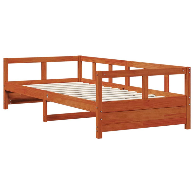 Tagesbett Wachsbraun 80x200 cm Massivholz Kiefer