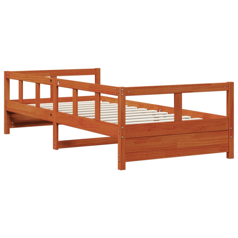Tagesbett Wachsbraun 80x200 cm Massivholz Kiefer