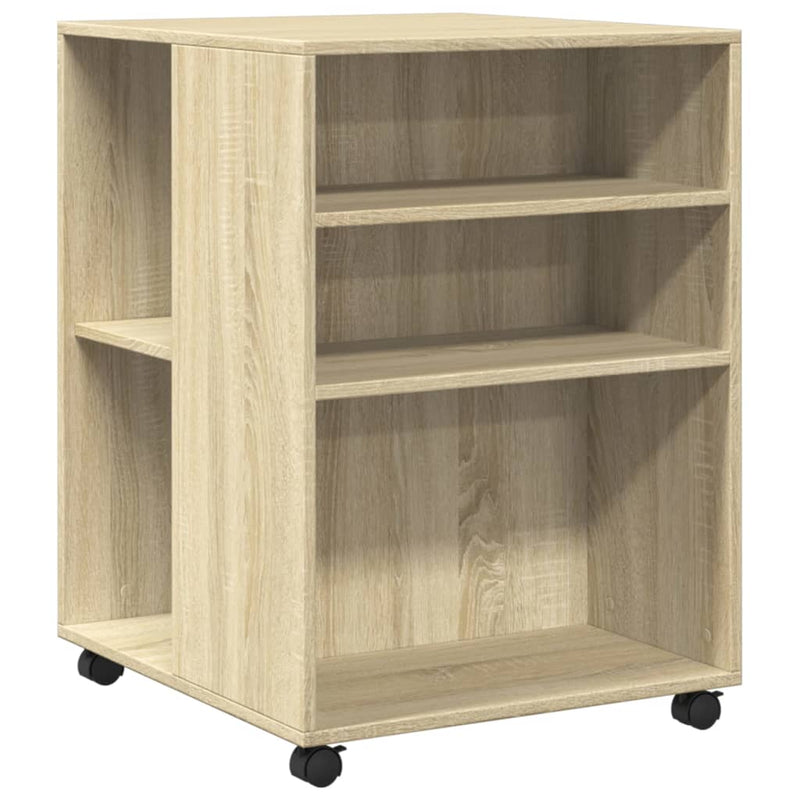 Beistelltisch mit Rollen Sonoma-Eiche 55x60x78 cm Holzwerkstoff