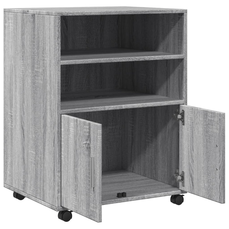 Rollschrank Grau Sonoma 60x48x81 cm Holzwerkstoff