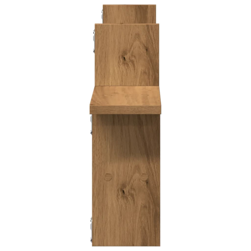 Wandregale 2 Stk. Artisan-Eiche 38x12x38 cm Holzwerkstoff