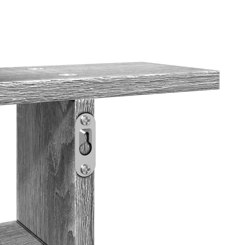 Wandregale 2 Stk. Grau Sonoma 50x12x50 cm Holzwerkstoff