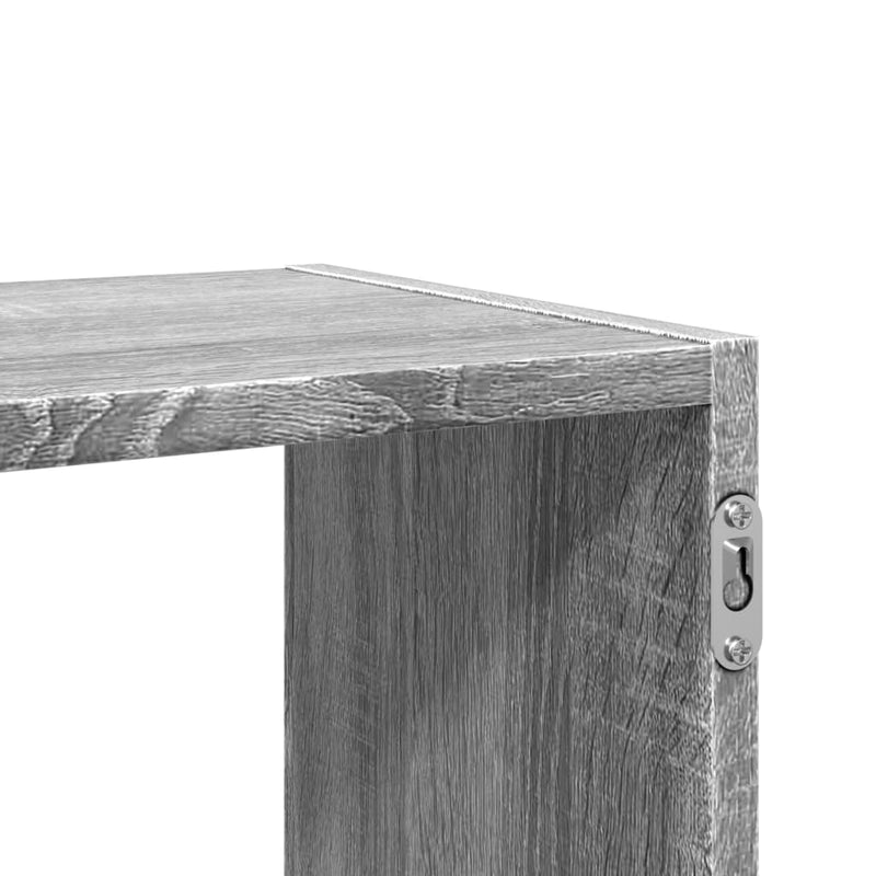 Wandregal Grau Sonoma 100x25x50 cm Holzwerkstoff