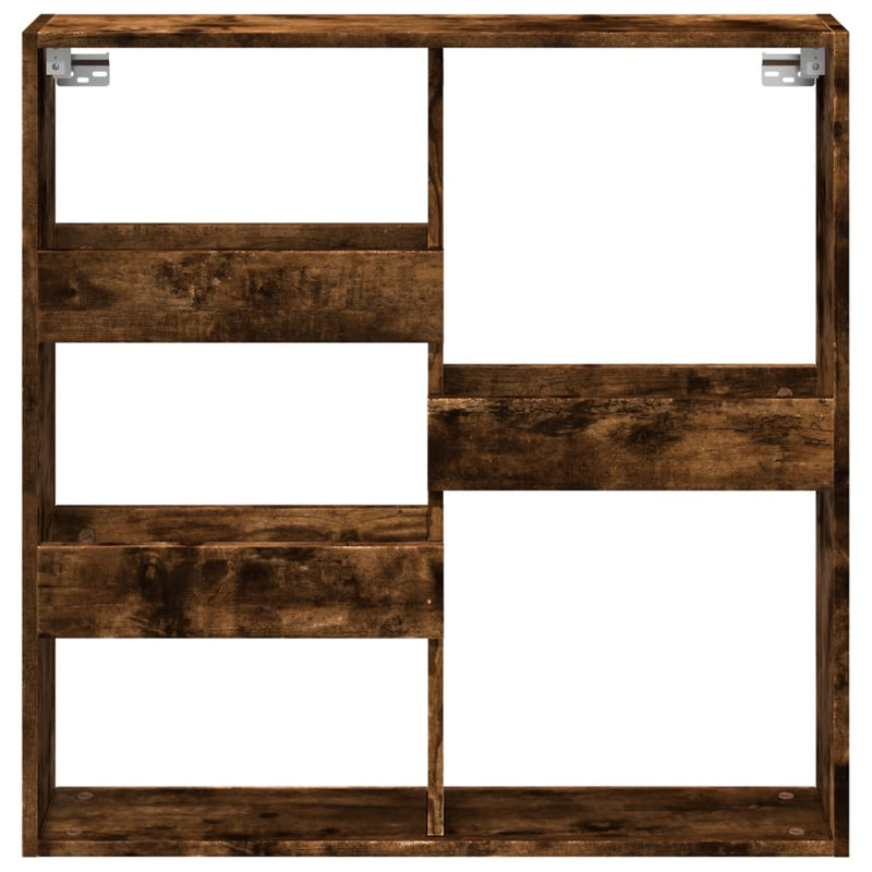 Wandschrank Räuchereiche 80x15x80 cm Holzwerkstoff