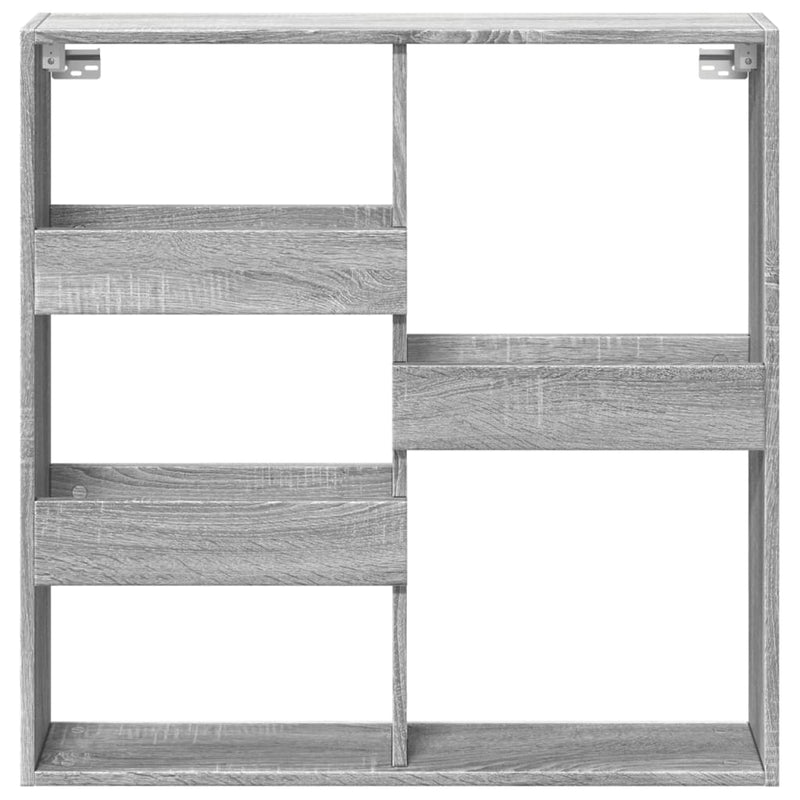 Wandschrank Grau Sonoma 80x15x80 cm Holzwerkstoff