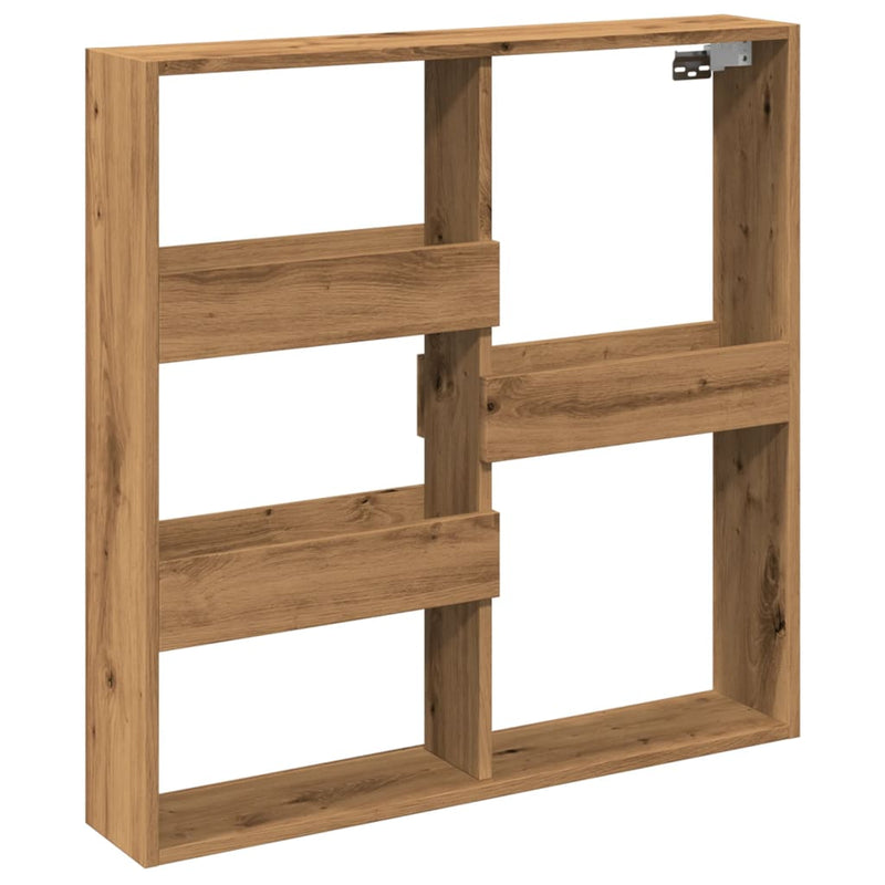 Wandschrank Artisan-Eiche 80x15x80 cm Holzwerkstoff