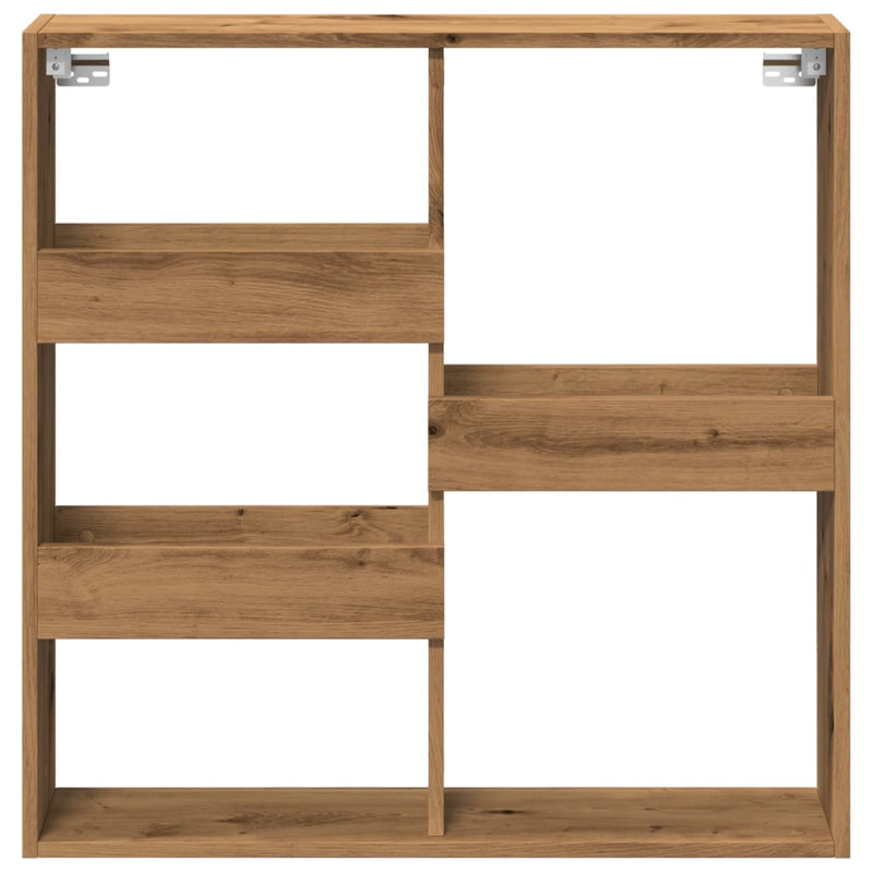 Wandschrank Artisan-Eiche 80x15x80 cm Holzwerkstoff