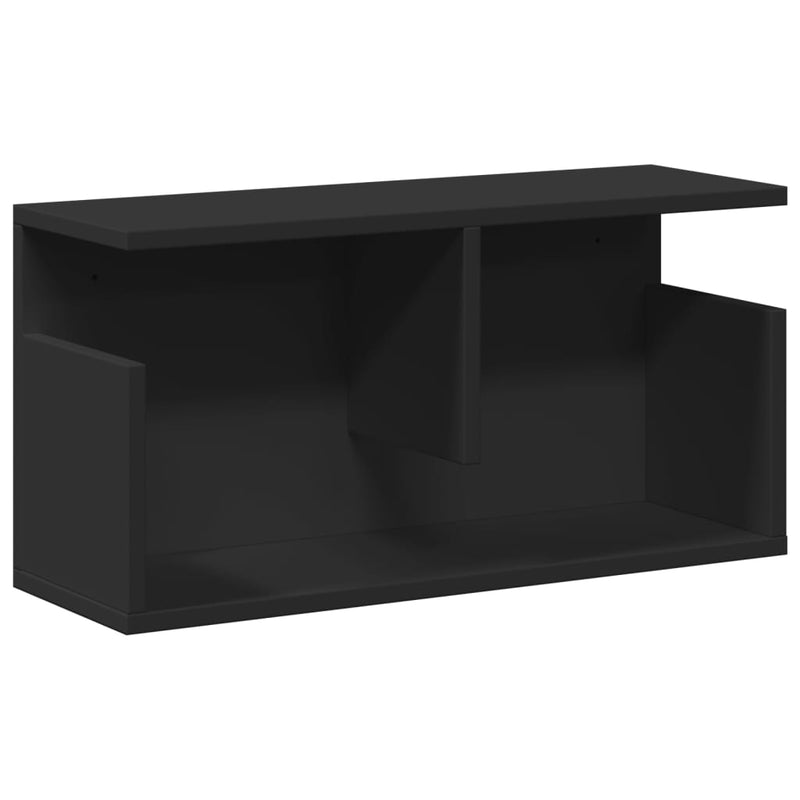 Wandschrank 60x20x30 cm Schwarz Holzwerkstoff