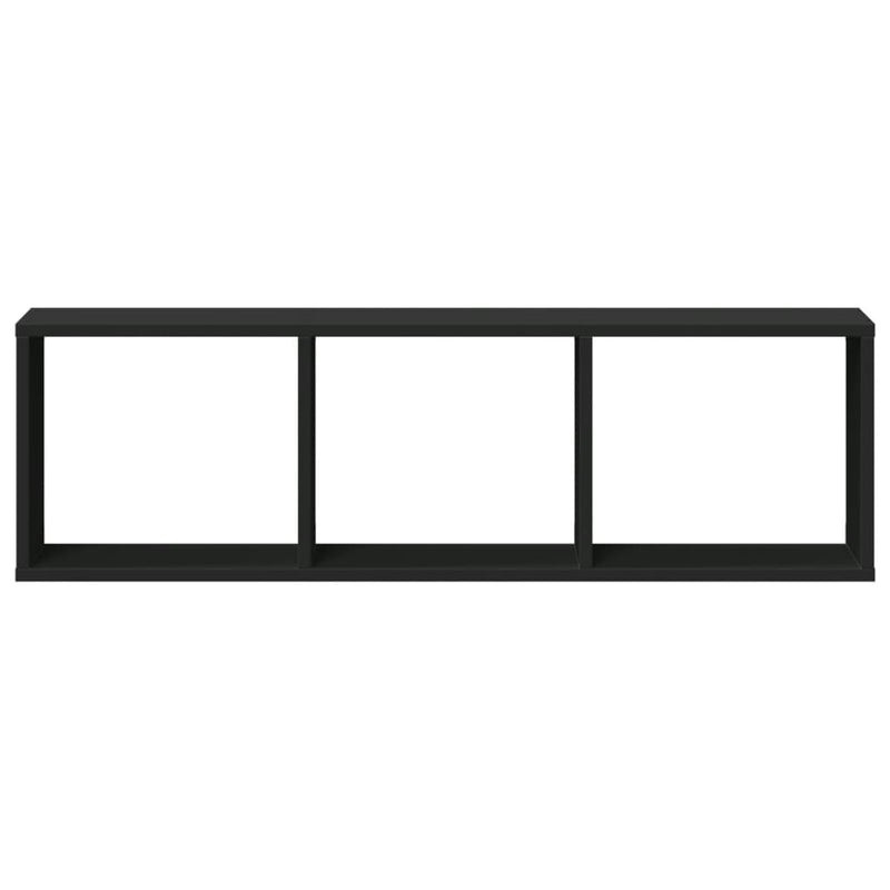 Wandschrank 100x16x30 cm Schwarz Holzwerkstoff