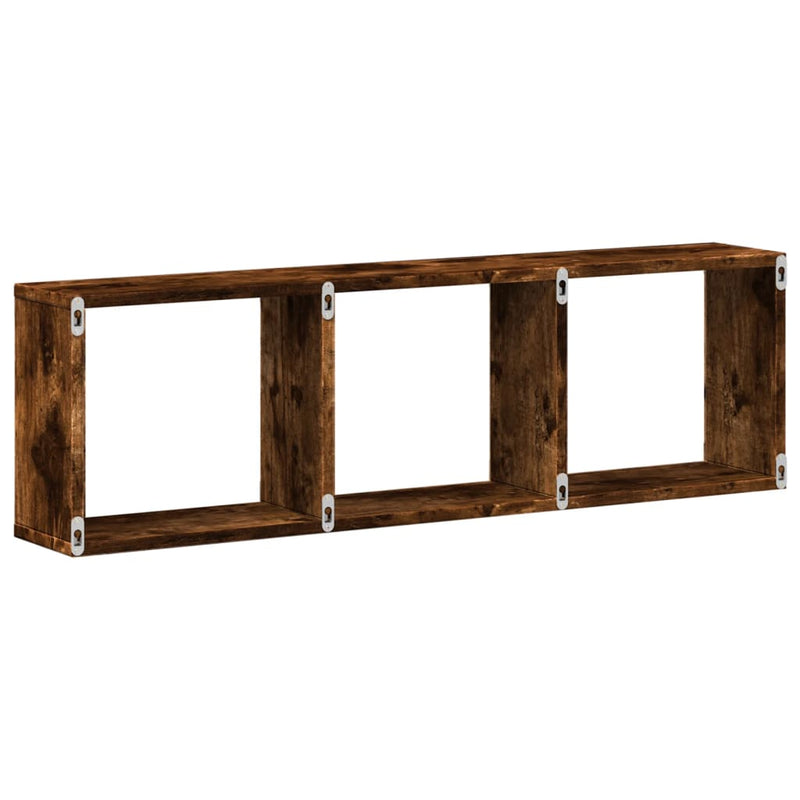 Wandschrank 100x16x30 cm Räuchereiche Holzwerkstoff