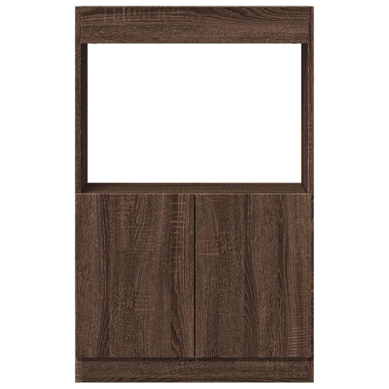 Highboard Braun Eichen-Optik 63x33x100 cm Holzwerkstoff