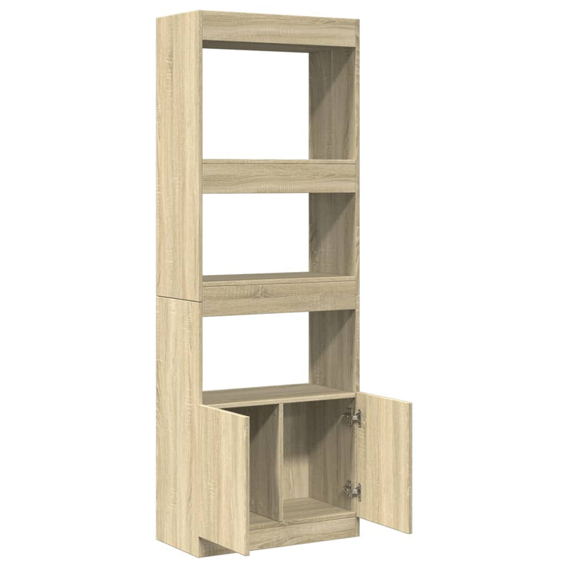 Highboard 63x33x180 cm Sonoma-Eiche Holzwerkstoff